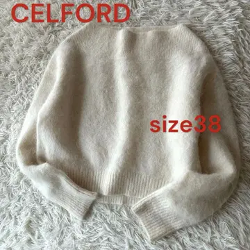 새상품급 셀포드 화이트 니트 알파카 혼방 M 사이즈