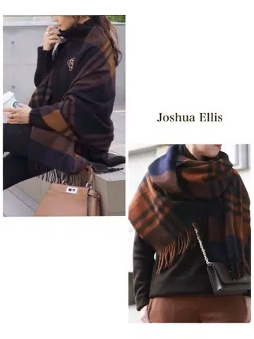 [ 새상품급 ] Joshua Ellis 캐시미어 대형 스톨