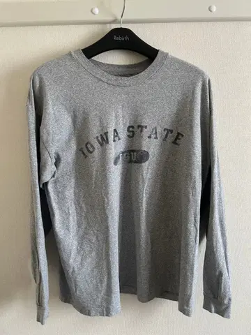 90s 론t Iowa State 긴팔 티셔츠 그레이