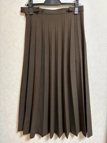 BEAMS BOY 아코디언 플리츠 스커트 브라운