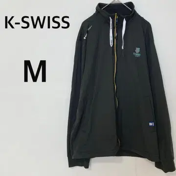 K-SWISS 풀 집업 후드티 [ M ] 스포츠 웨어 다크 그레이