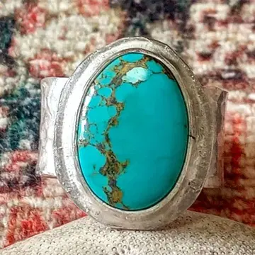 로이스톤 터콰이즈 실버 925 반지