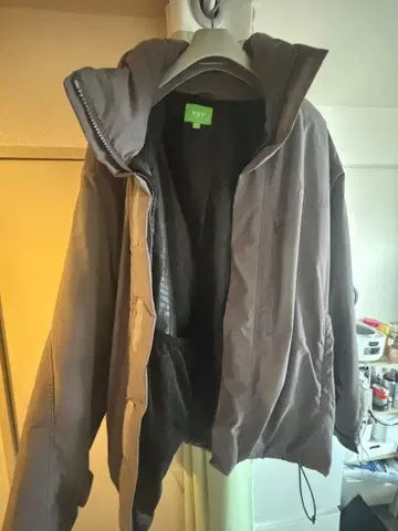 HUF 그레이 다운 자켓 L