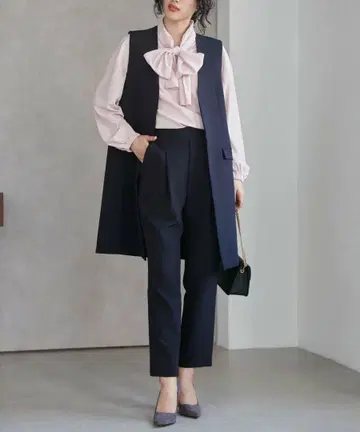 Ranan 노카라 롱베스트 셋업 네이비 L