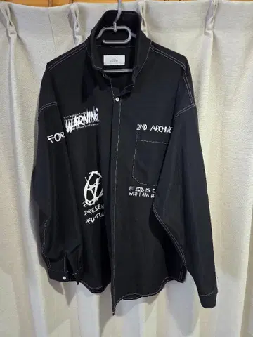 2nd ARCHIVE 블랙 오버 사이즈 셔츠