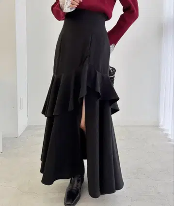 INGNI 백 레이스업 아지메 슬릿 스커트