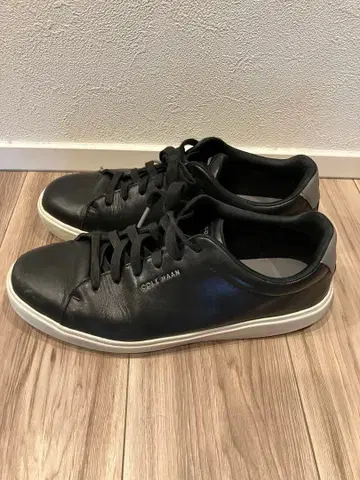 콜한 블랙 가죽 스니커즈 27.5cm