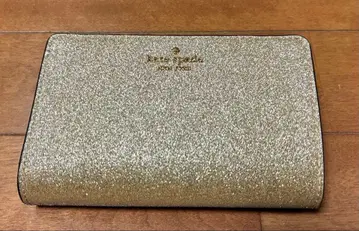 케이트 스페이드 글리터 골드 지갑