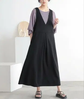 오샤레 워커 원피스 블랙 숏 기장