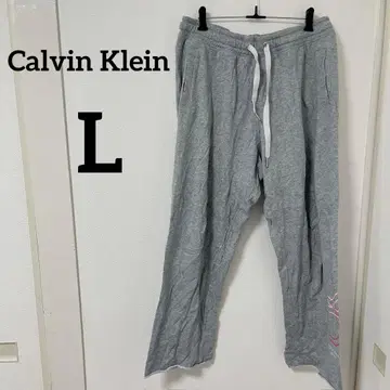 Calvin Klein [ L/G ] 그레이 스웨트 팬츠 허리끈 캐주얼