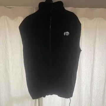 WWF (세계자연기금) 기업 로고 플리스 집업 베스트 블랙