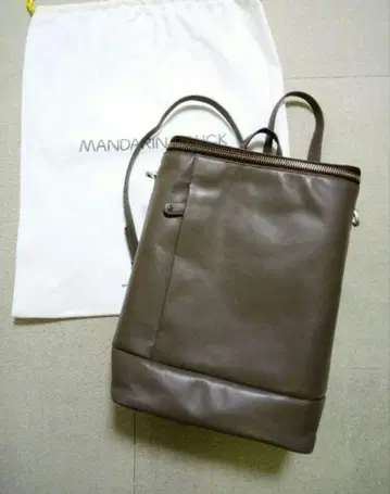 MANDARINA DUCK 가죽 백팩 차콜 가죽