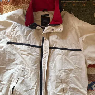 NAUTICA 나일론 자켓 XL 화이트/레드