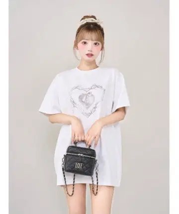 Darich 하트 키 페이드 빅 T셔츠