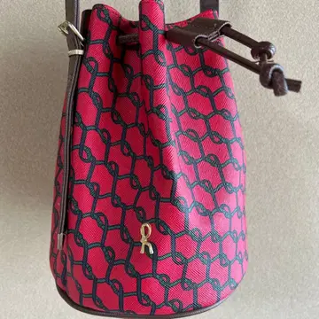 로베르타 디 카메리노 빨간색 체인 패턴 숄더백 가죽제품