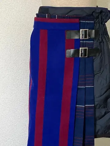 사카이 플리츠 퀼팅 콤비네이션 스커트