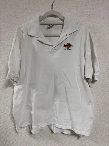 하드 록 카페 피케 셔츠 X-LARGE 화이트