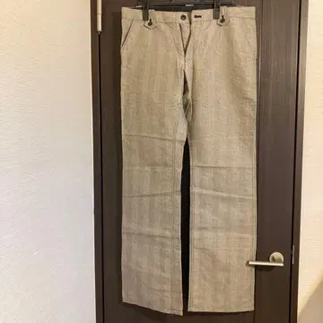 폴스미스 체크 무늬 코튼 혼방 치노 팬츠