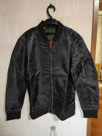 블루종 밀리터리 자켓, 블랙 사이즈 XL 남성용 새상품