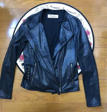 [쉐어스피릿] 가죽풍 라이더 자켓 38 블랙