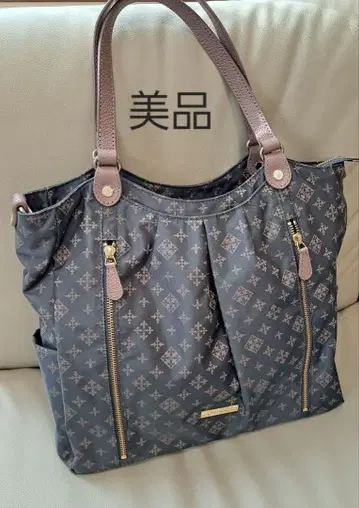 새상품급 러셋 토트백 A4 가능 대용량 그레이 x 핑크