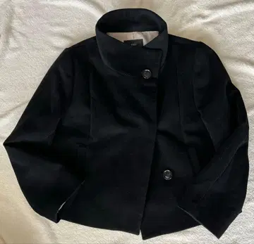 INED 숏 기장 코트 블랙