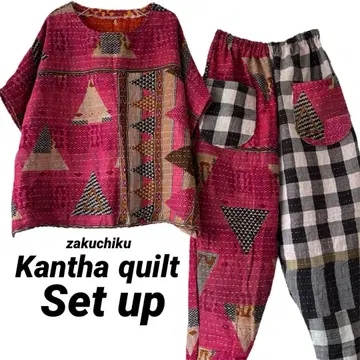 인도 랠리 퀼트 zakuchiku 셋업