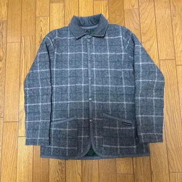 한정판 일본 미발매 런던 구매! 라벤햄 울 체크 무늬 퀼팅 자켓 34