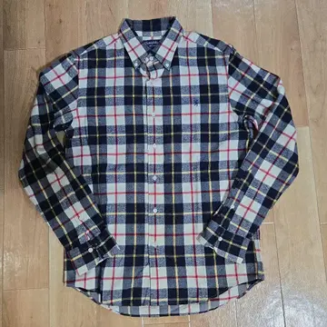 Gymphlex 체크 무늬 버튼 다운 긴팔 플란넬 셔츠