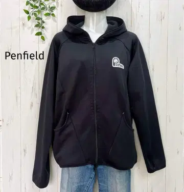 새상품급 Penfield 블랙 풀 집업 후드 부착 후드티 LL