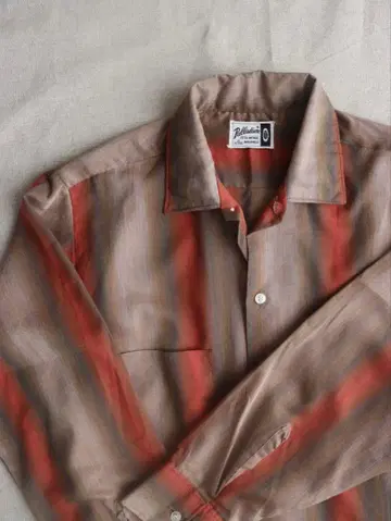 70s USA제 레이온 옴브레 셔츠 Vintage 구제 의류