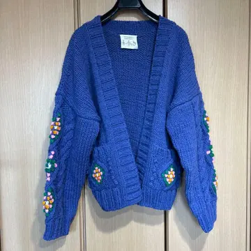 TITICACA 자수 퍼플 가디건 F