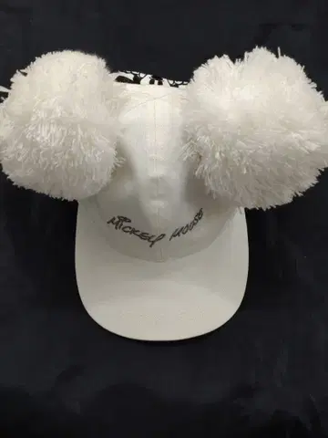 (B) Disney LAND 미키마우스 귀 달린 화이트 캡