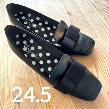 그로그랭 리본 힐업 로퍼 블랙 24.5cm 다이애나