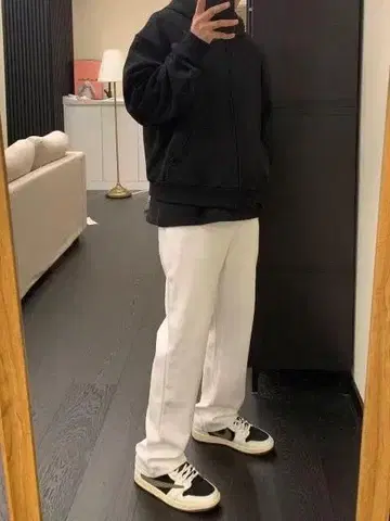 데님 팬츠 화이트