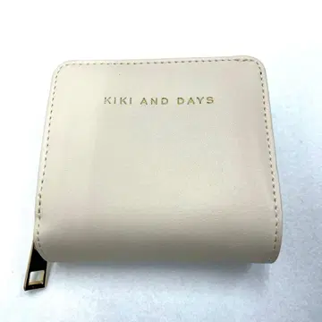 [ T ] KIKI AND DAYS 베이지 접이식 지갑