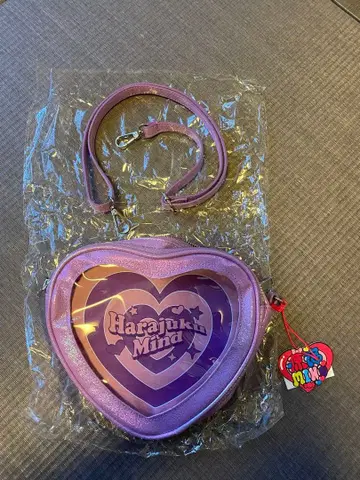 시나코 굿즈 하라주쿠 MIND 하트형 백 보라색