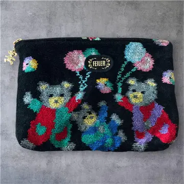FELLER 페이러 곰 베어 자수 파우치 풍선