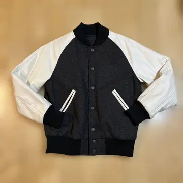 다크 그레이 화이트 래글런 점퍼