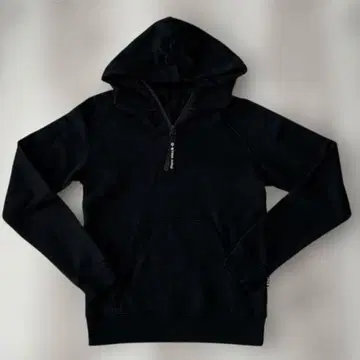 G-STAR RAW 하프 지퍼 후드 맨투맨 블랙