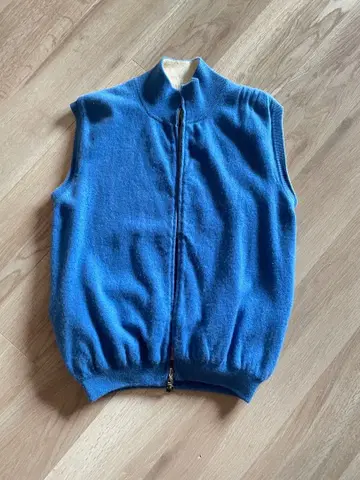 BORRELLI 100% 캐시미어 집업 베스트 리버서블 하자품