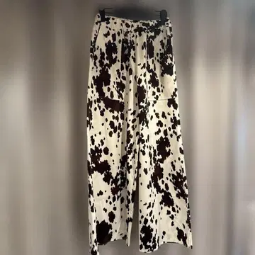 BEAUTY&YOUTH INSCRIRE 클리어 카우 프린트 와이드 팬츠