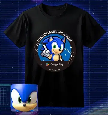 TGS2025 google play 소닉 럼블 T셔츠 키링