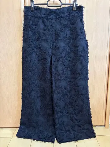 ZARA WOMAN L 프린지 네이비 팬츠