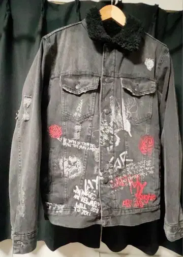 퍼 그래피티 ZARA 보아 안감 데님 자켓
