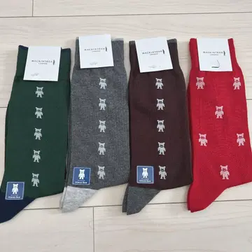 [ 새상품 ] 매킨토시 호운드베어 남성용 삭스 4켤레 25-27cm