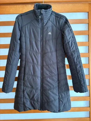 adidas 블랙 롱 다운 자켓 UK10