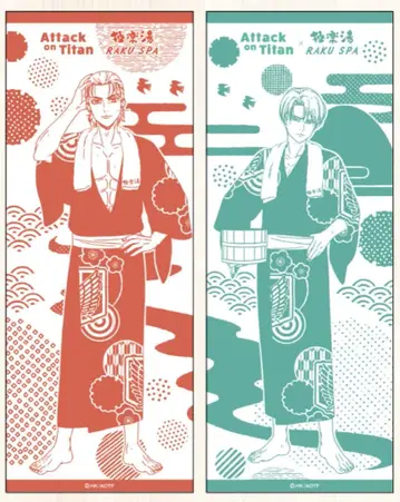 진격의 거인 RAKUSPA 수건 (리바이, 엘렌)