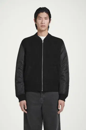 COS 패널 메리노울 봄버 자켓