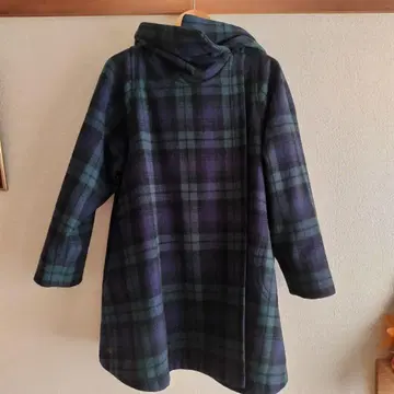 요코하마 모토마치 comia 코미아 후드 부착 다크 그린 체크 코트